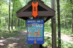 Timber Ridge Resort Miles of Wooded Trails Signage